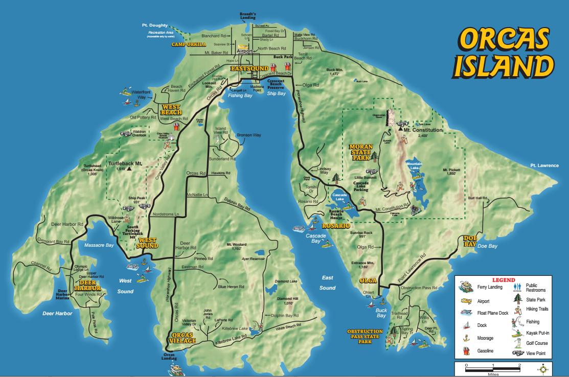 orcas island map