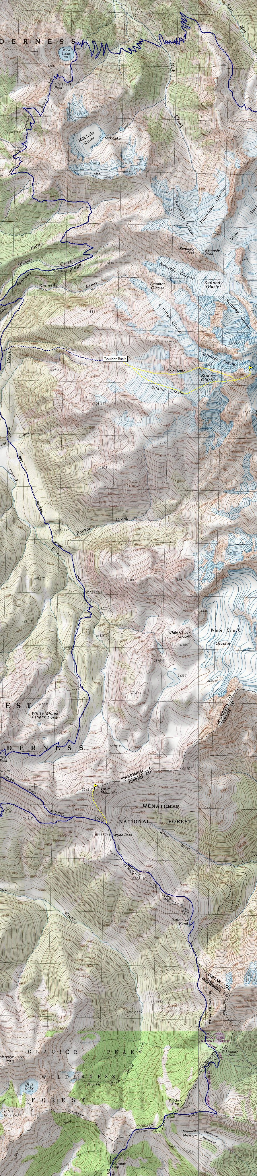 pacific crest trail map