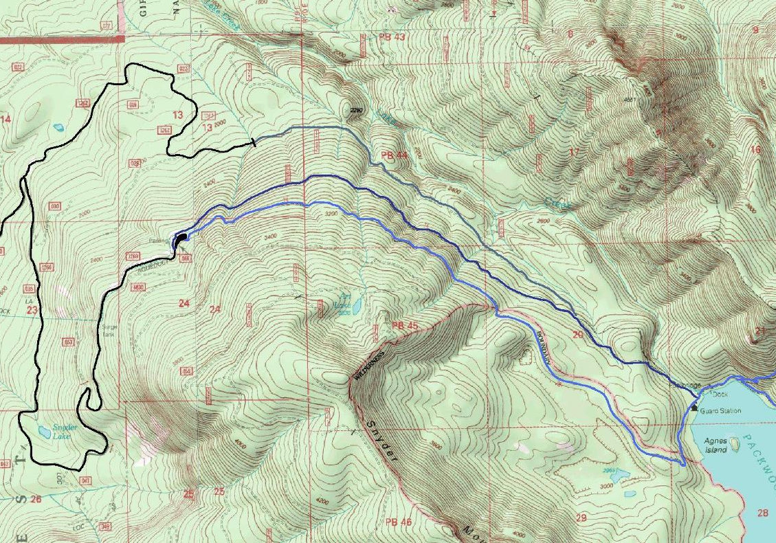 Packwood Lake trail map