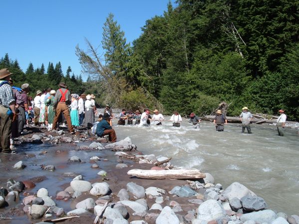 Crossing the Mowich River