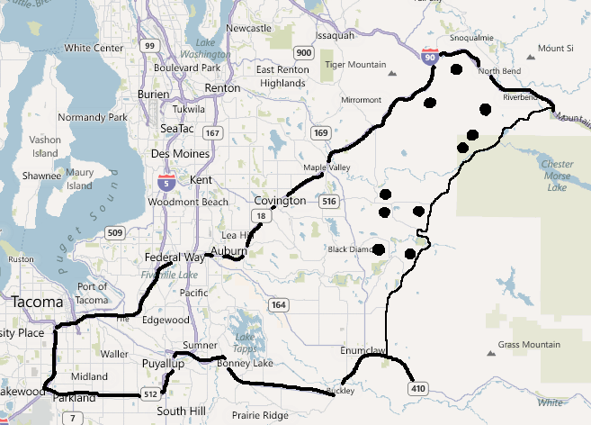 South King County map