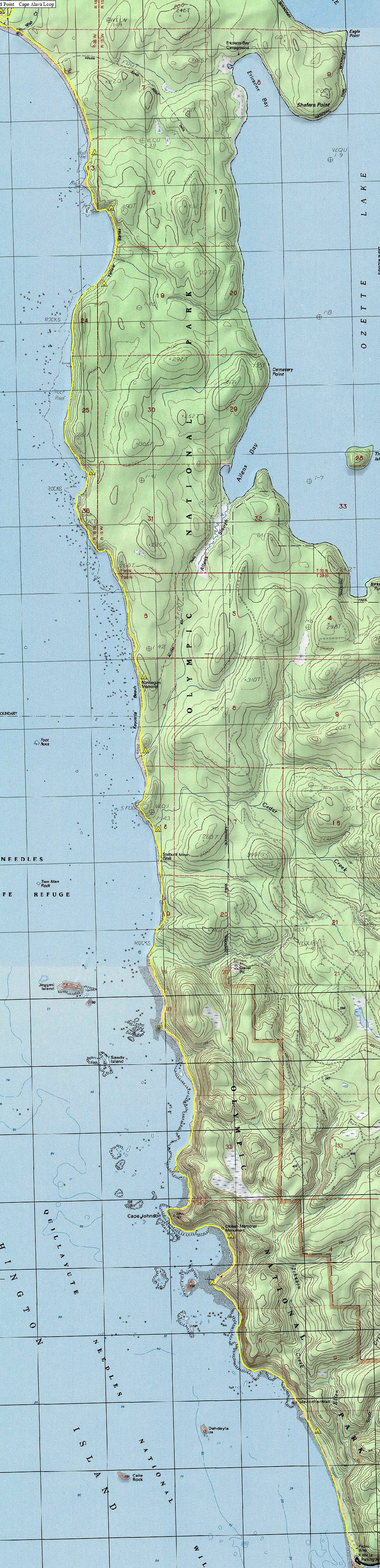 Ozette Rialto Beach Map