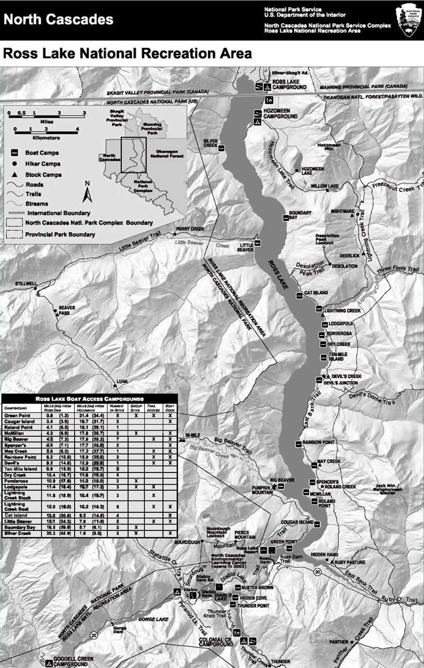 Map of Ross Lake