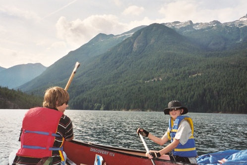 Scouts canoeing