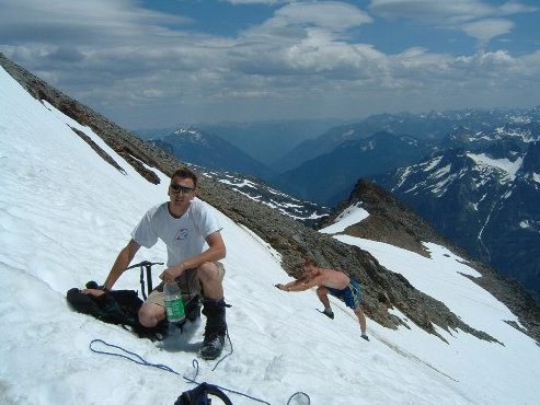 Climbing on Sahale Mountain