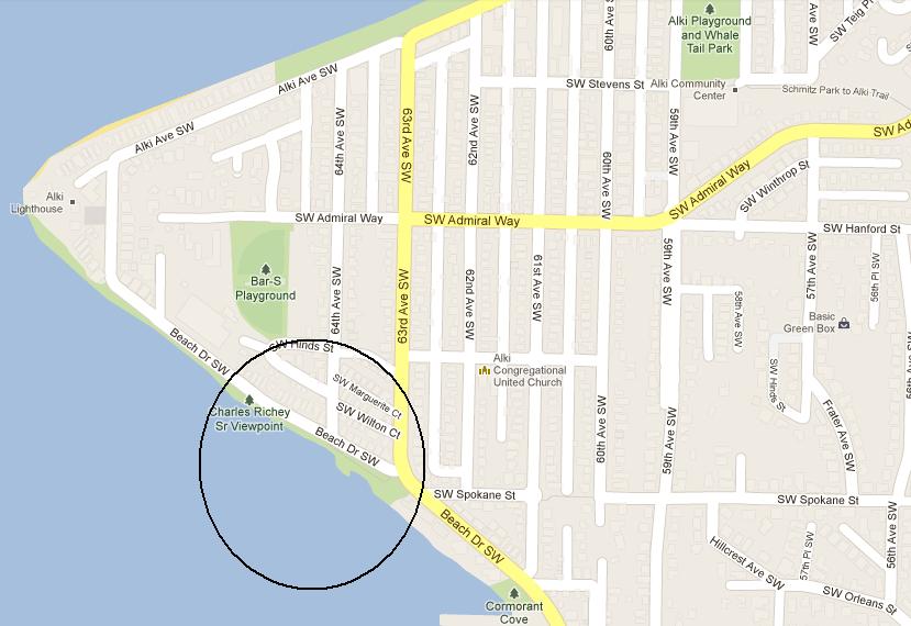 Alki Beach Park map