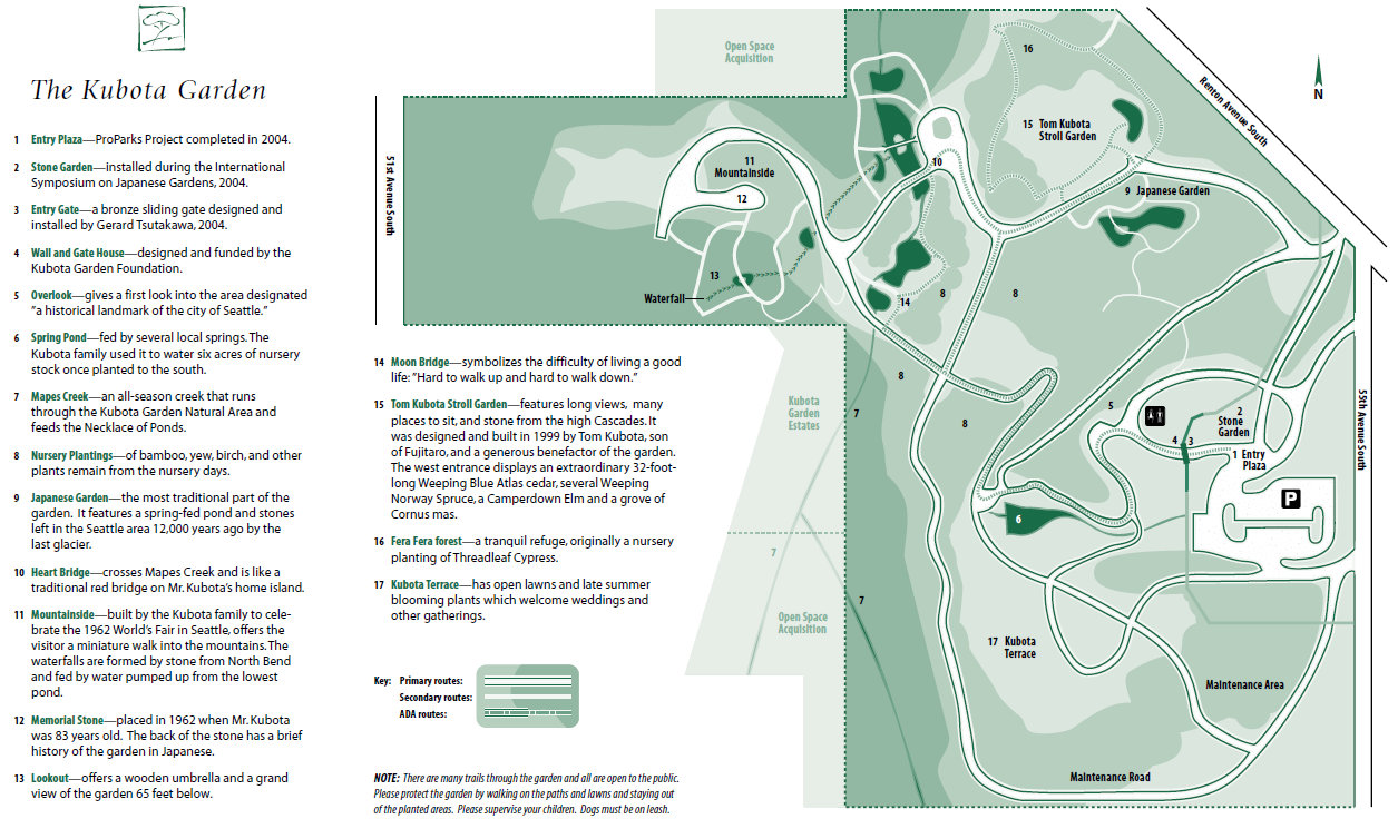 Kubota Garden map