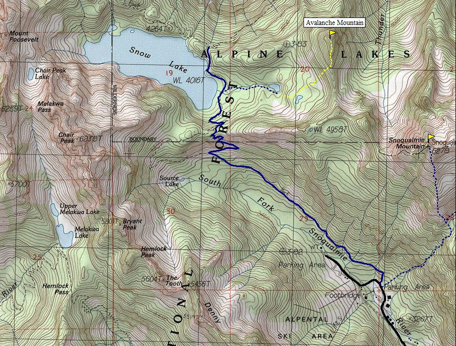 Avalanche Mountain Map