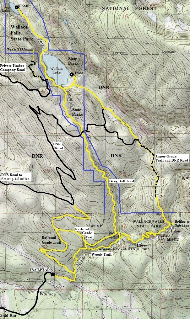 Wallace Lake map