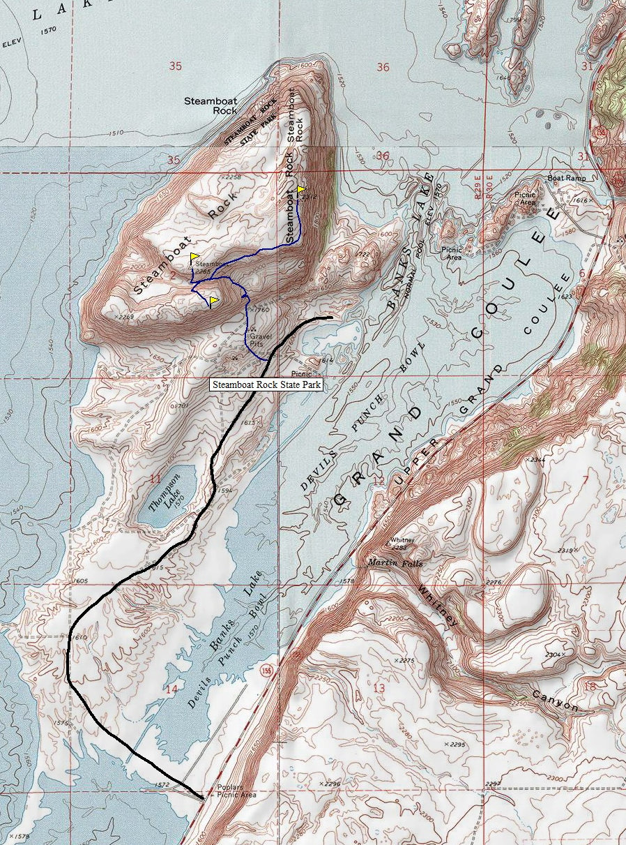 Steamboat Rock Map