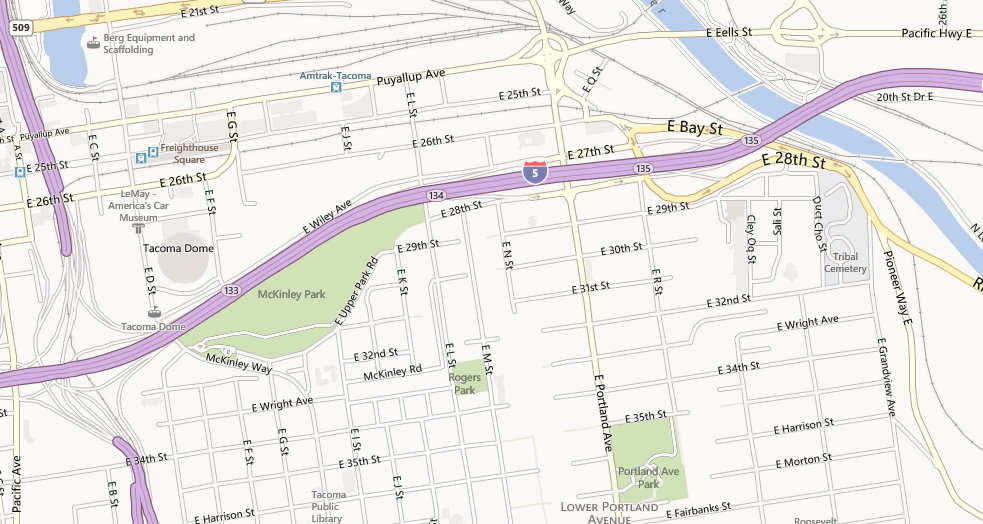 Portland Avenue Park map