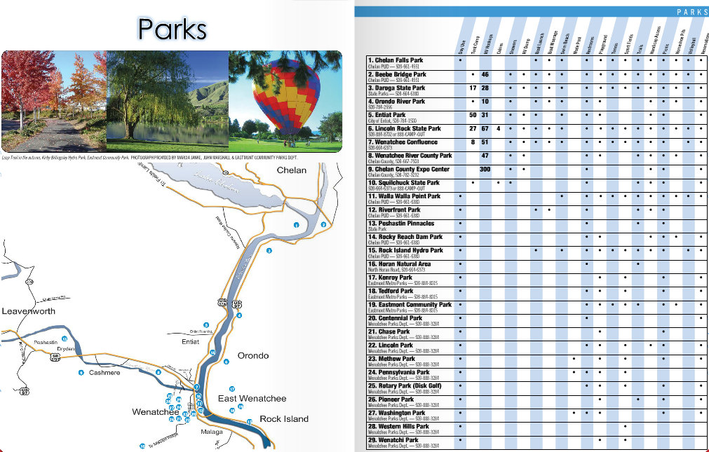 wenatchee parks map