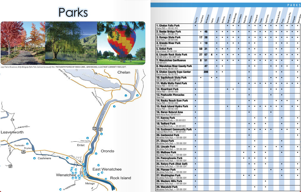 wenatchee parks map