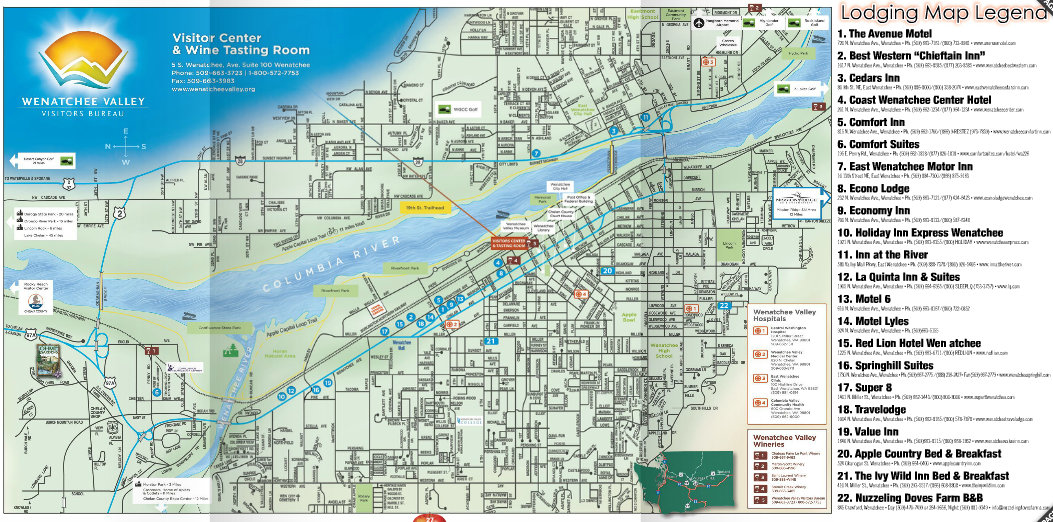 wenatchee tourism map