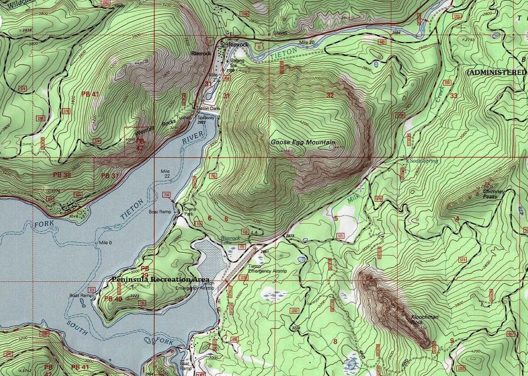 rimrock lake topo map