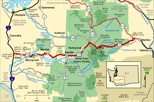 white pass byway map