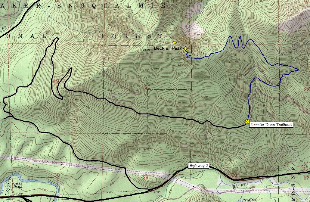 Beckler Peak Map