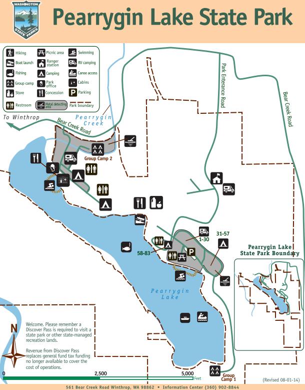 pearrygin lake state park map