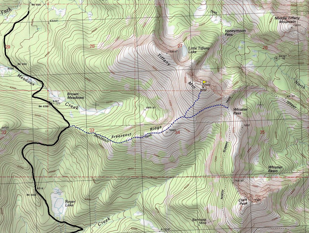 Tiffany Mountain Map