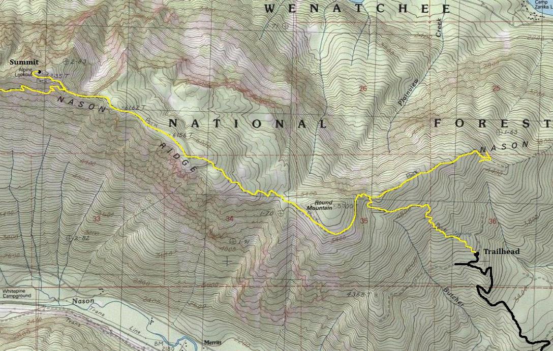 alpine lookout map