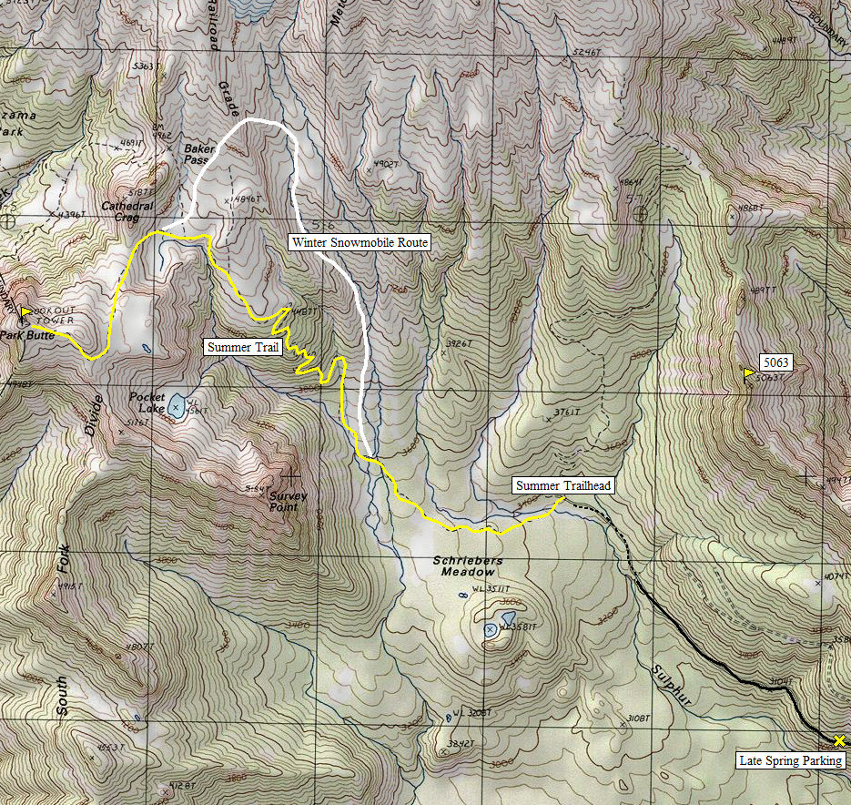 Park Butte Map