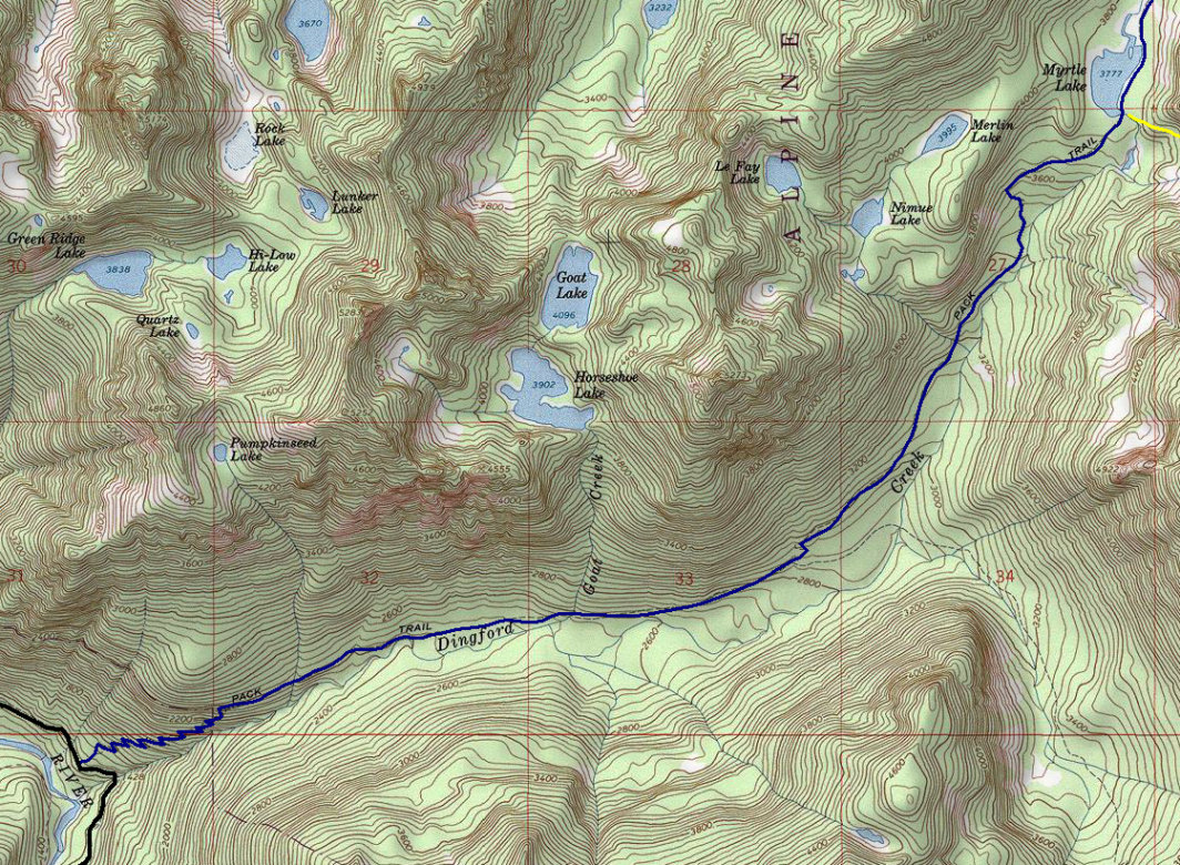 Dingford Creek Map