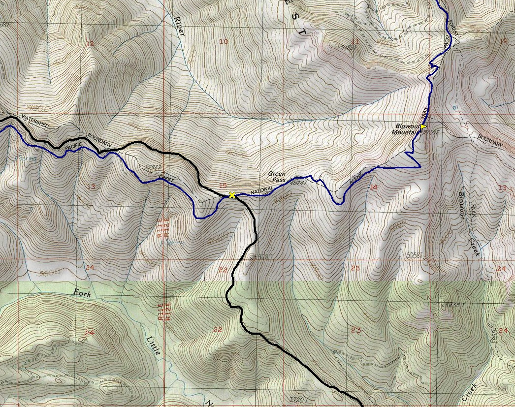Blowout Mountain Map