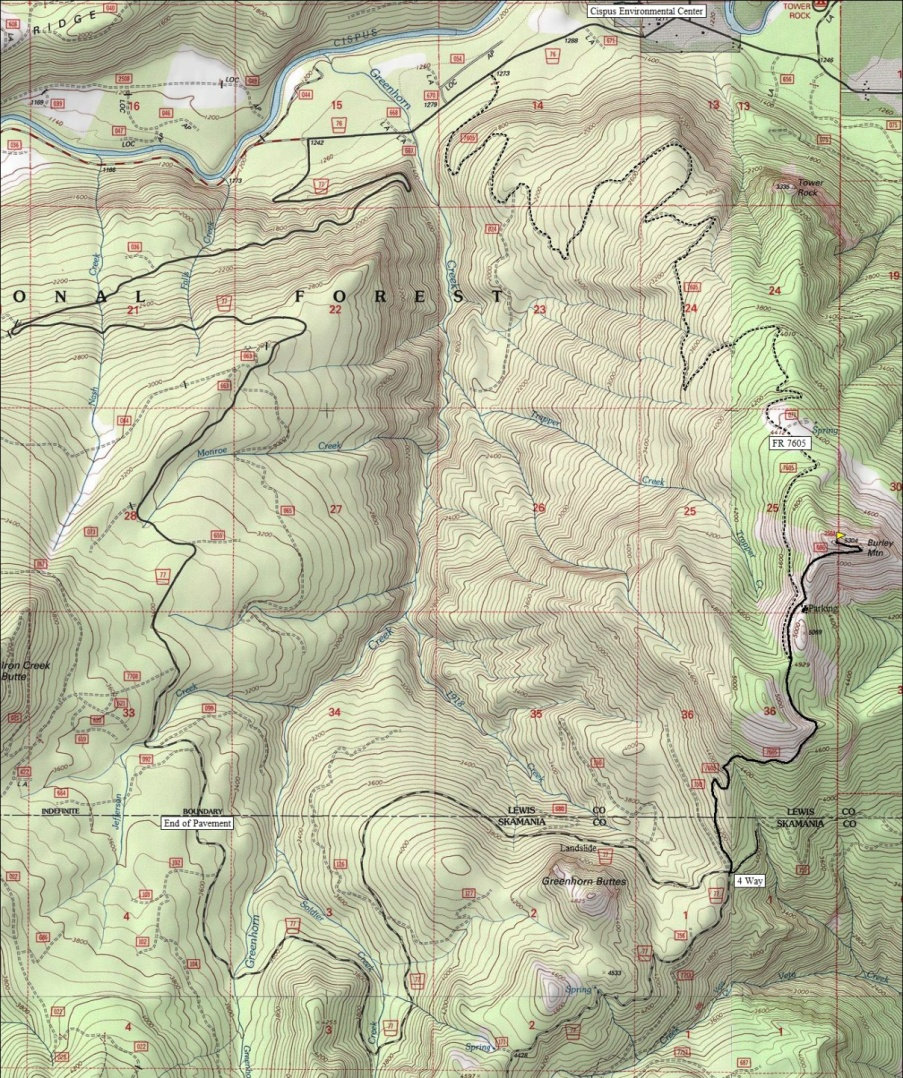 burley mountain map