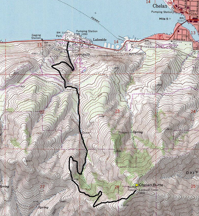 Chelan Butte Map