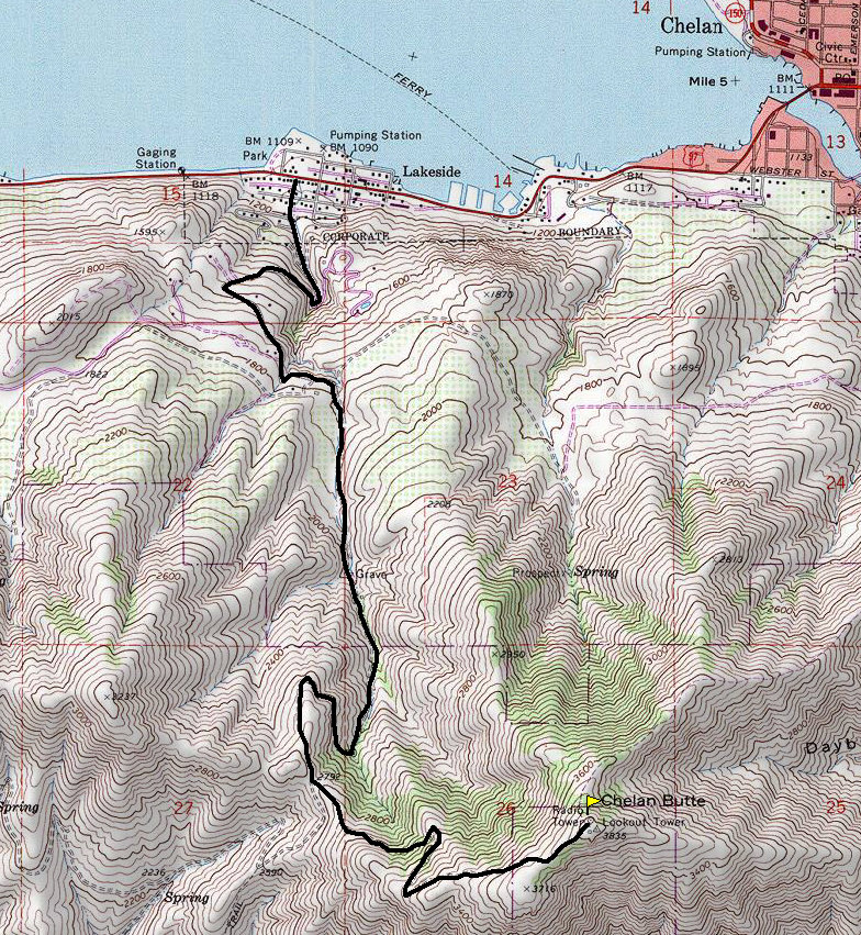 Chelan Butte Map