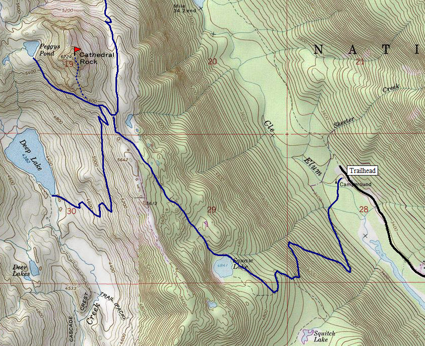 Cathedral Rock Map