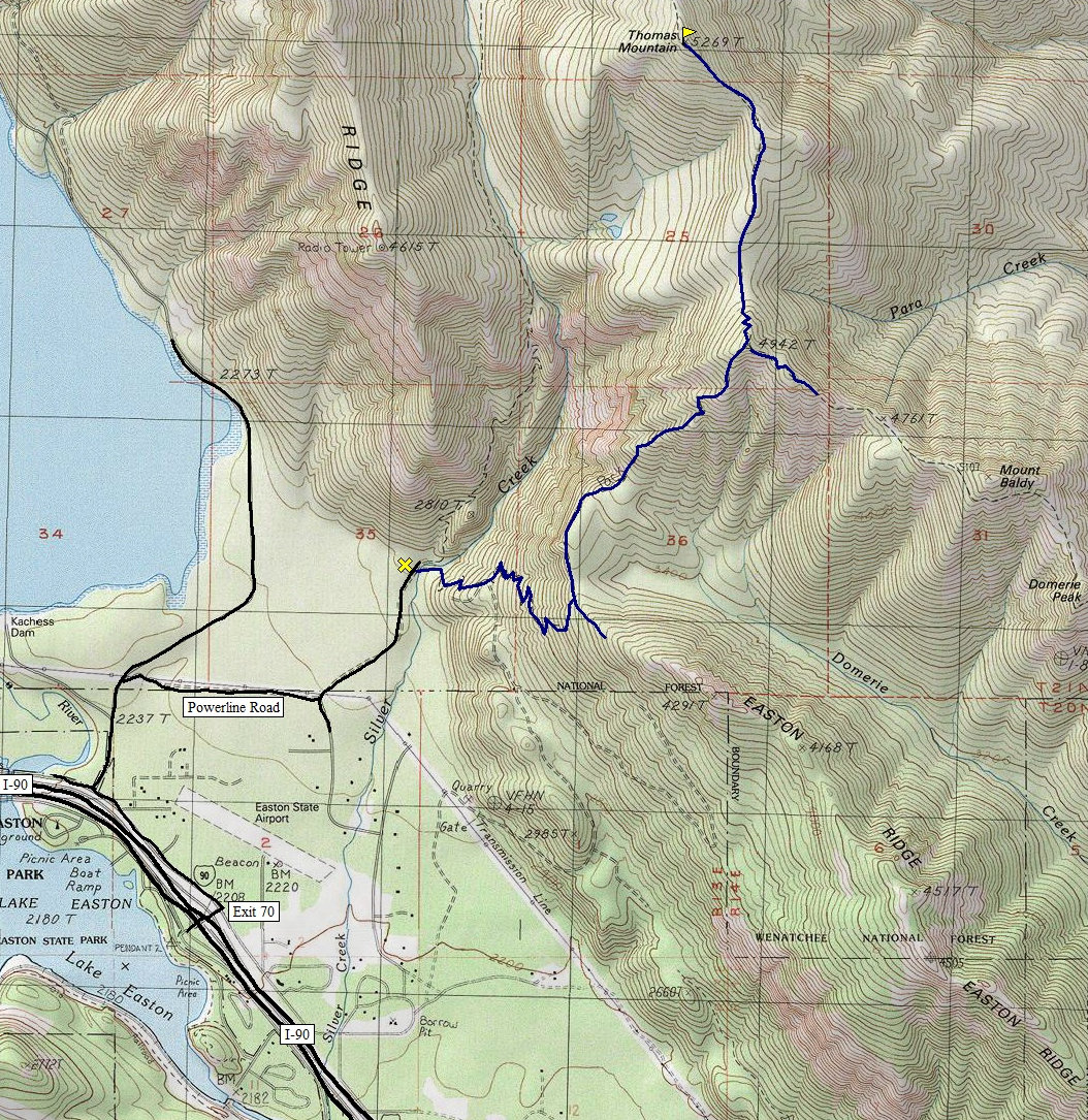 Thomas mountain map