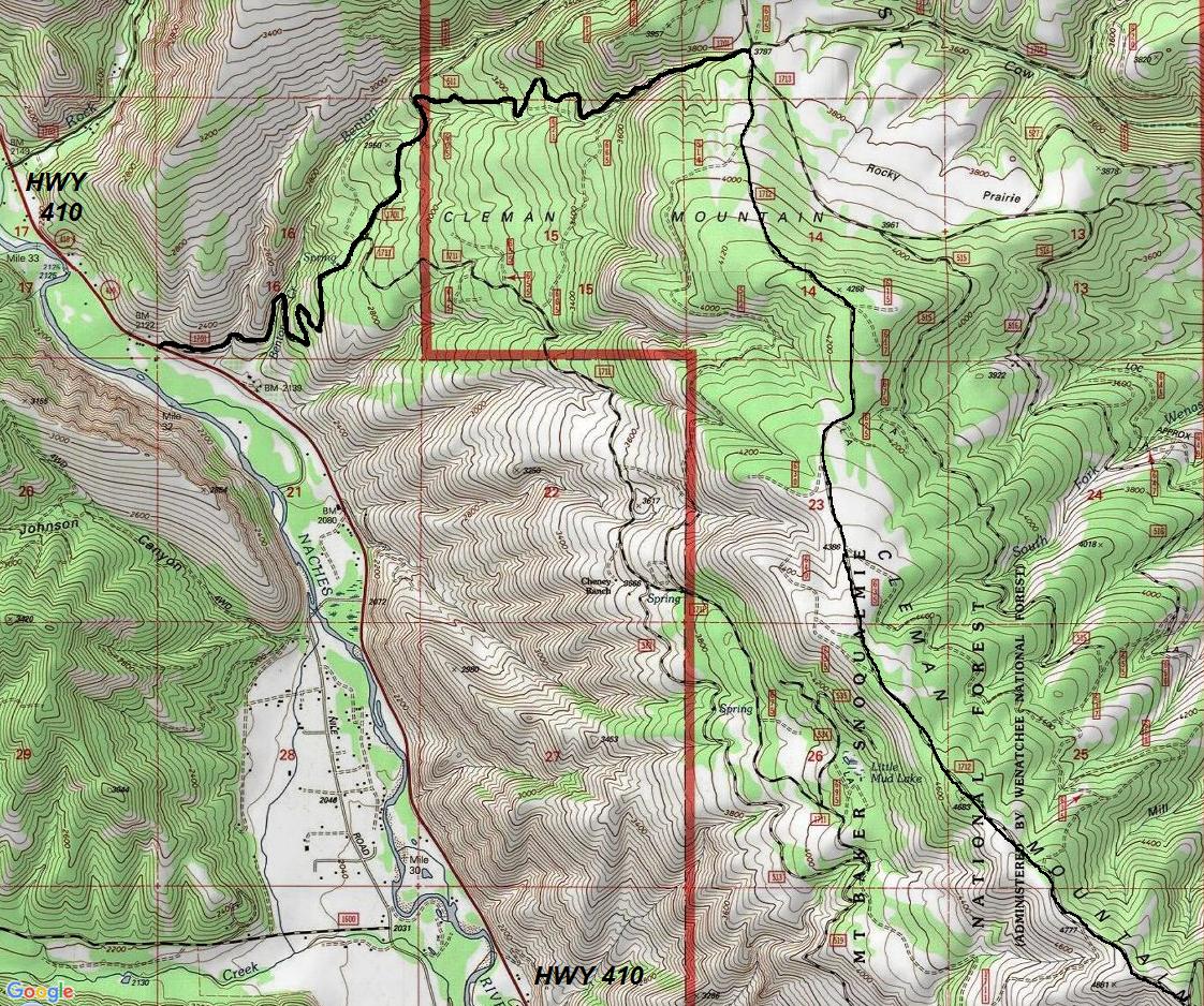 Cleman Mountain Map