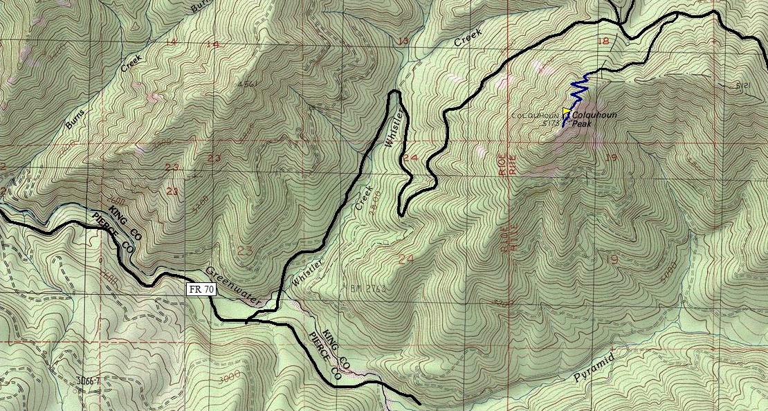 colquhoun peak map