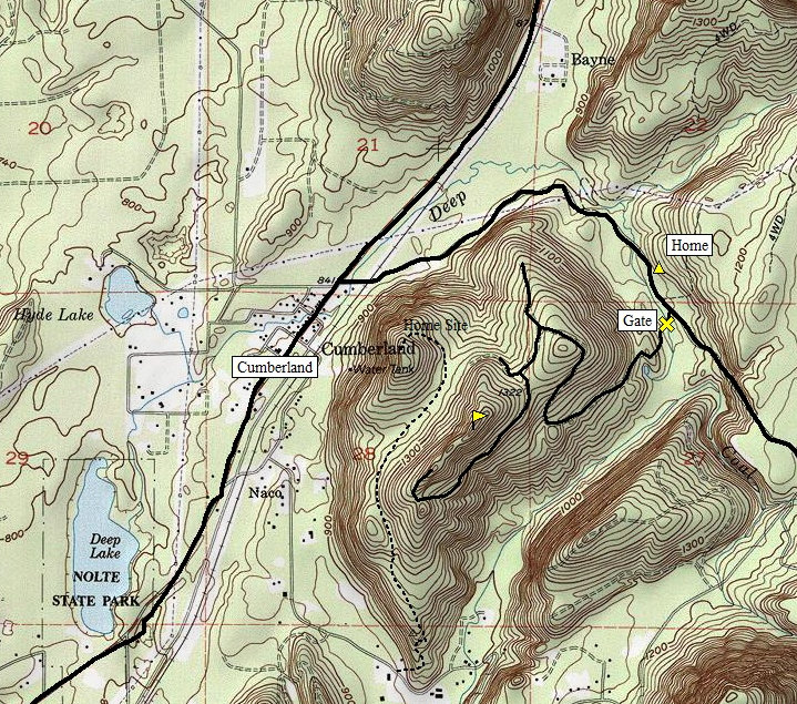 Cumbersome Hill Map