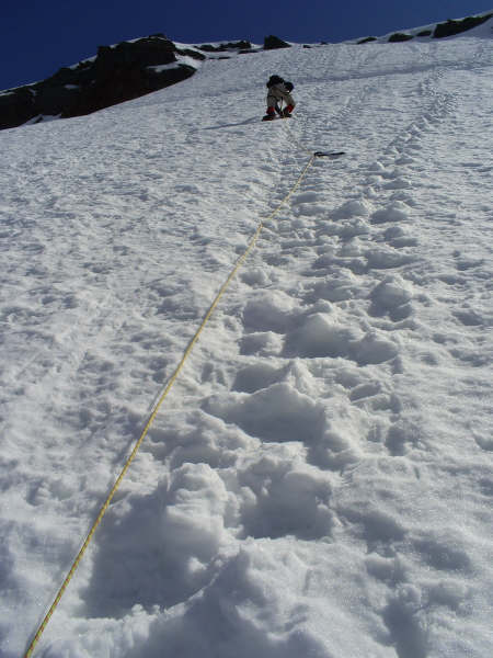 Running belay, Whithehorse Mountain