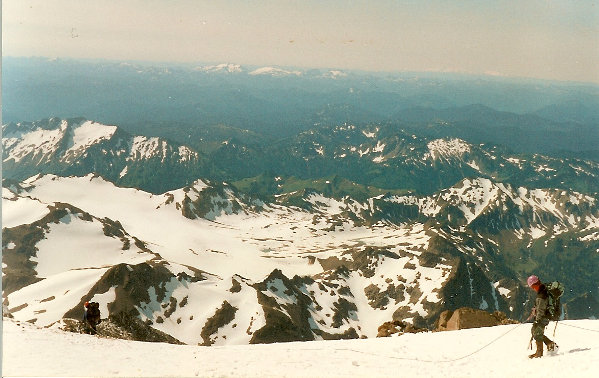 descending Glacier Peak