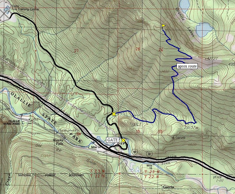 Dirty Harry Peak Map