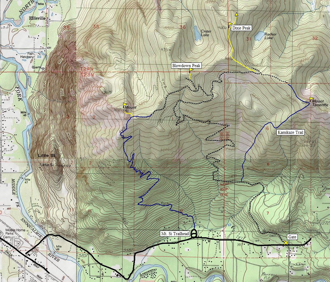 Dixie Peak Map