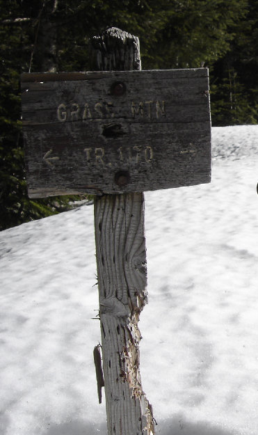 Grass Mountain sign