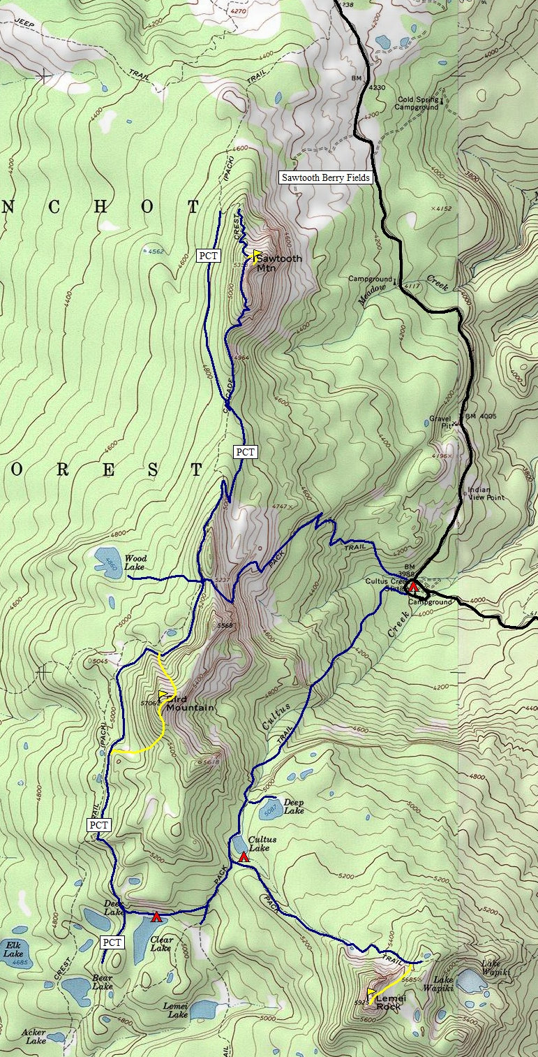 Indian Heaven Wilderness Map