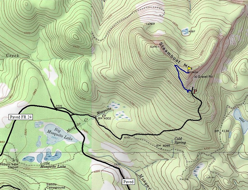 Steamboat Mountain Map