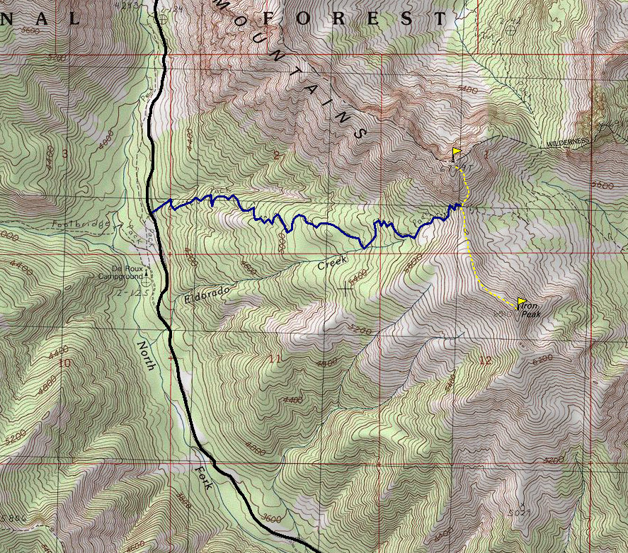 Teanaway Peak Map
