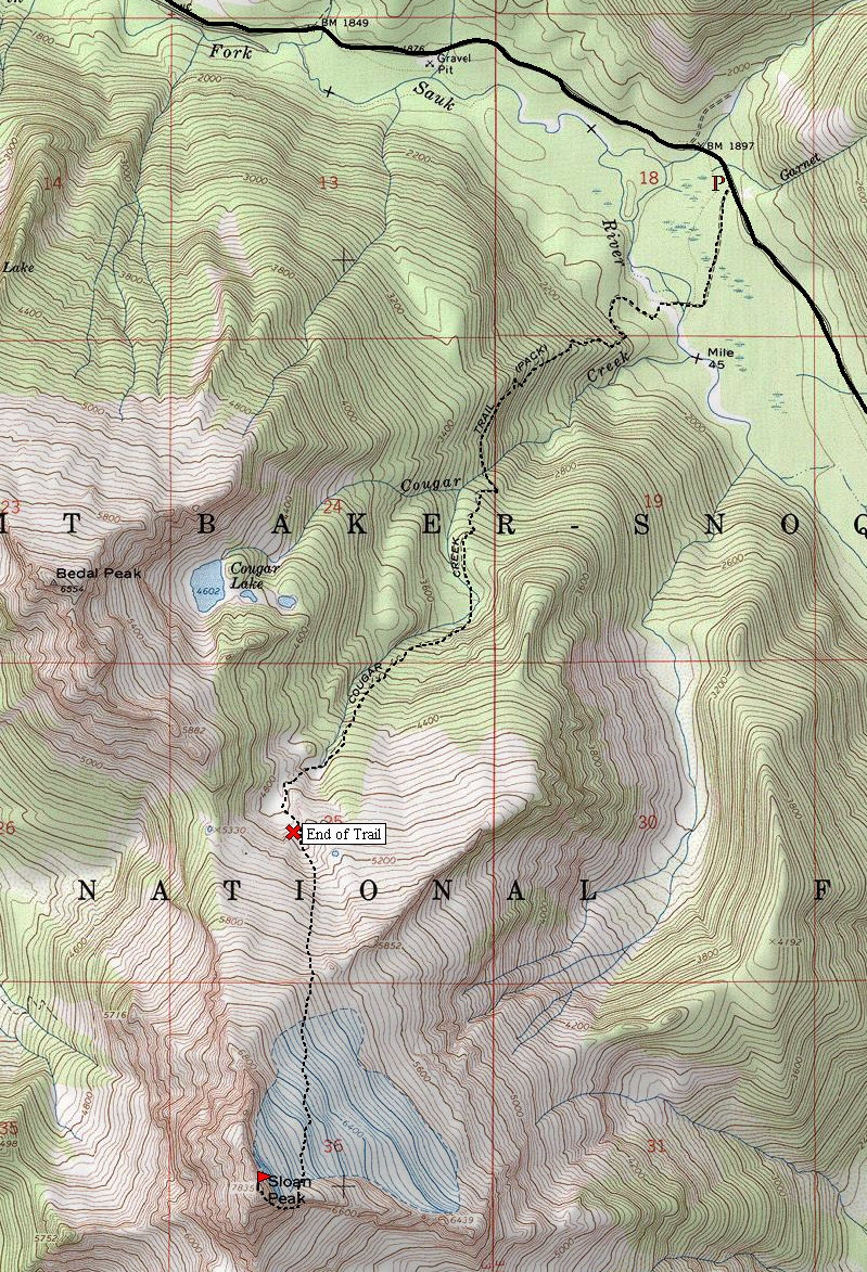 Sloan Peak Map