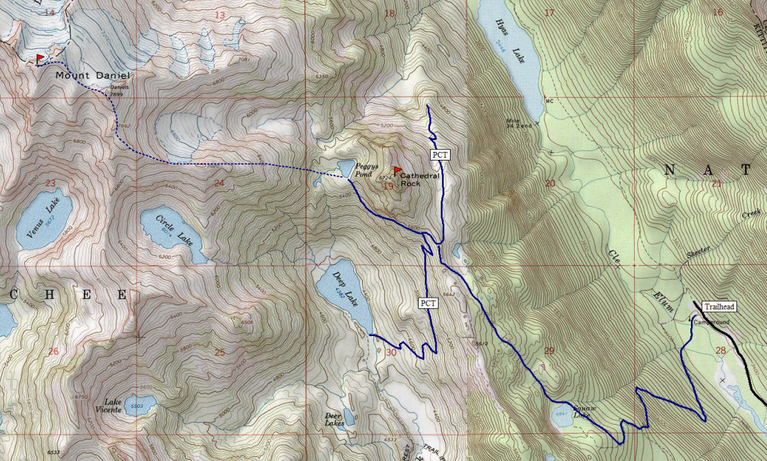 Mount Daniel Map