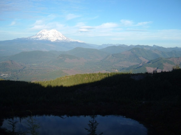 Small lake and Rainier