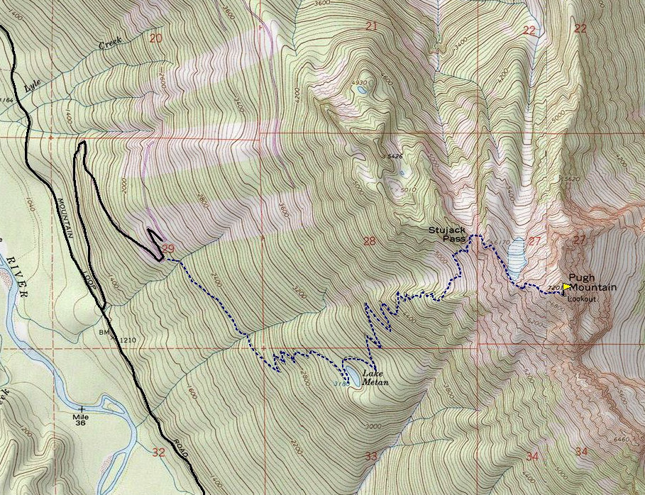 Mount Pugh Map