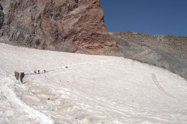 Crossing the Cowlitz Glacier