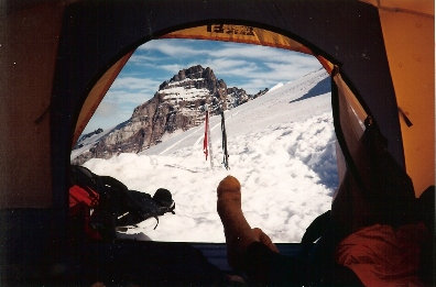 Little Tahoma out my tent