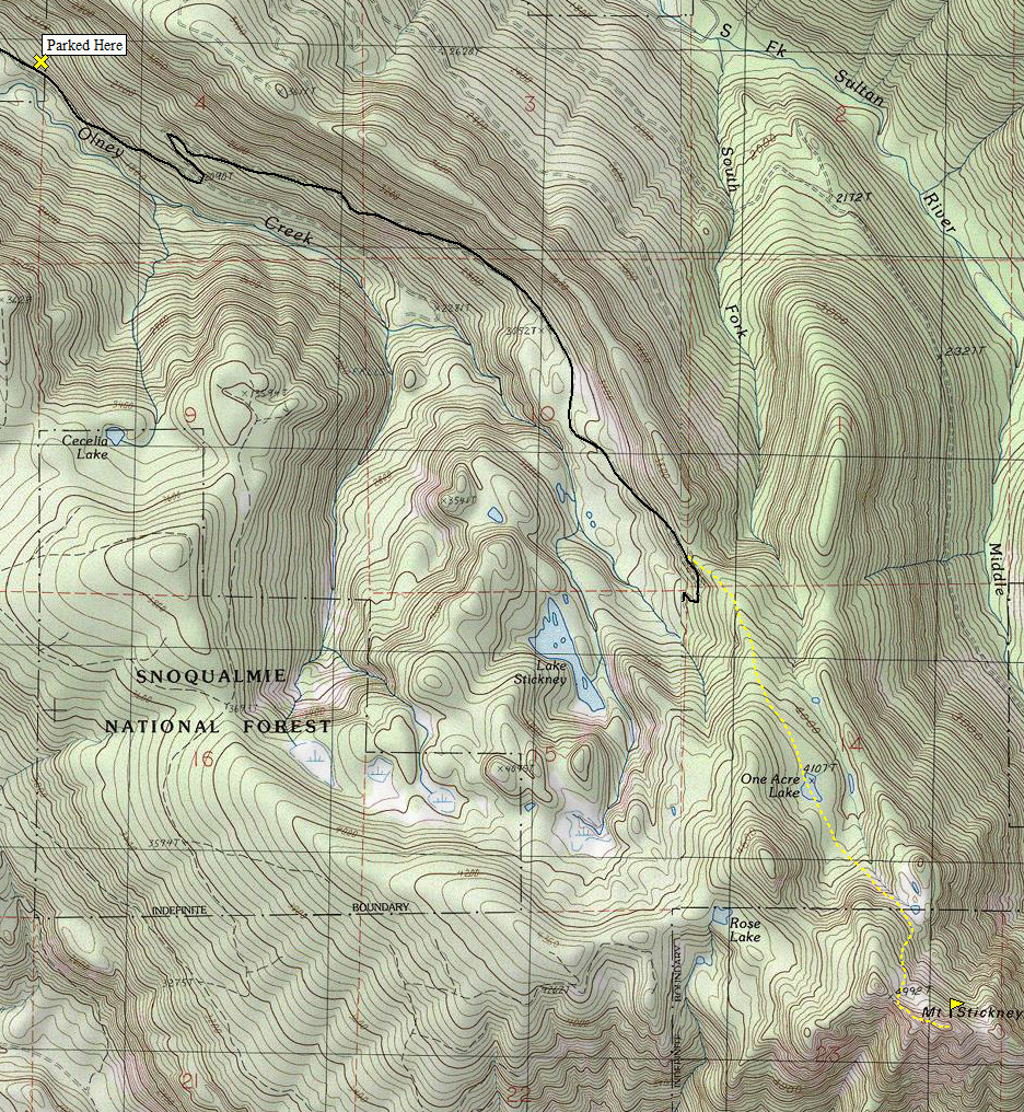 Mount Stickney Map